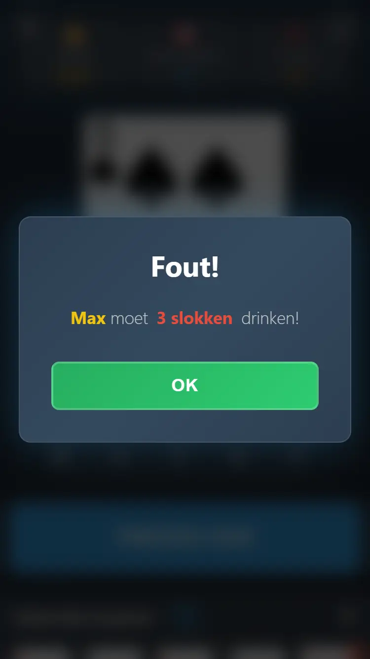drankspel fuck the dealer foute kaart