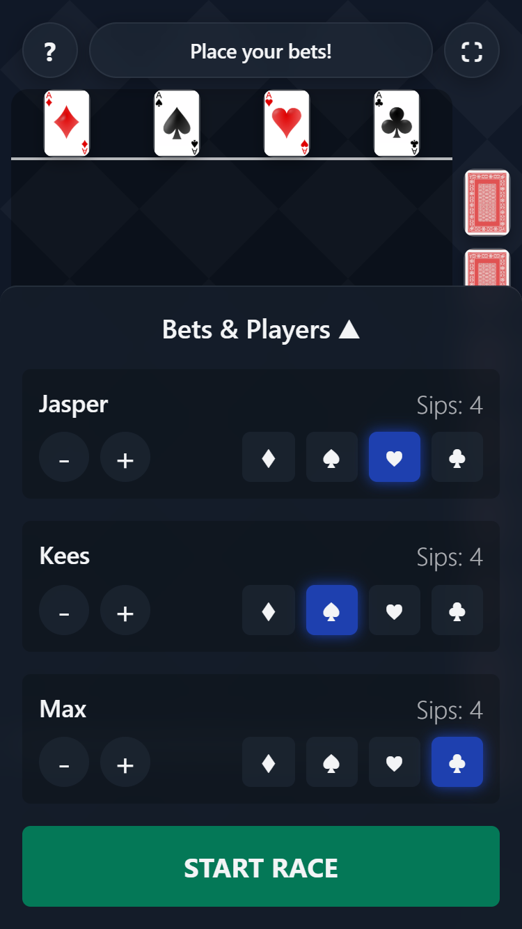 horse race cards