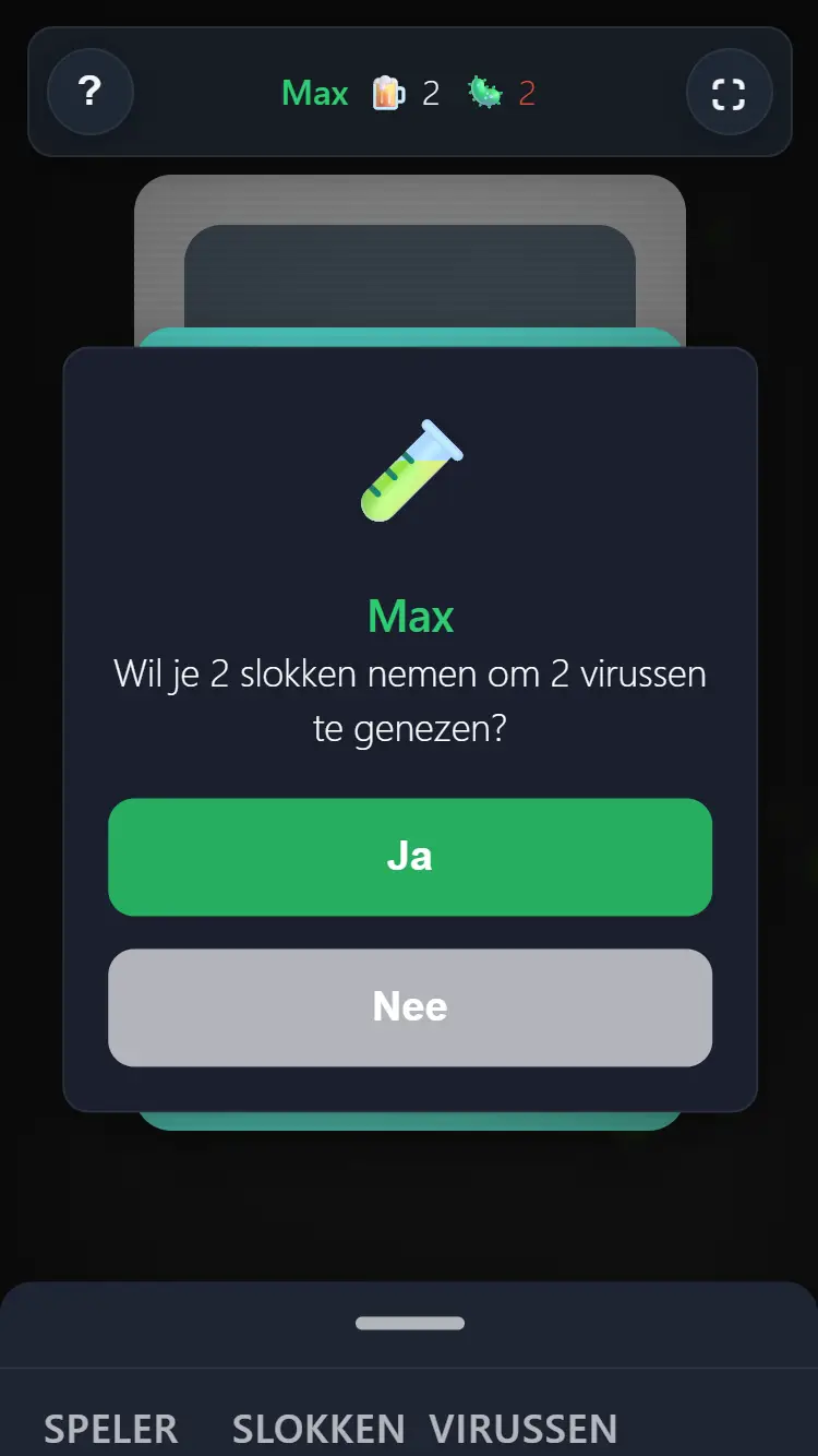 virus keuzekaart genezen